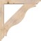 Ekena Millwork Funston Traditional Smooth Bracket w/ Offset Brace, Douglas Fir, 5 1/2"W x 38"D x 38"H BKT0604X38X38FST01SDF - alternate 3